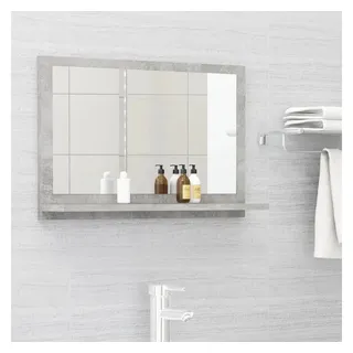 vidaXL Badspiegel Betongrau 60x10,5x37 cm Holzwerkstoff