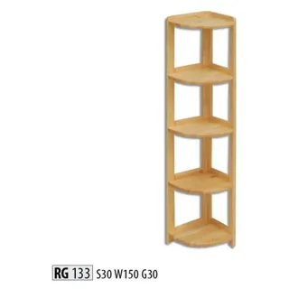 Eckregal Bücherregal Wohnzimmer Wand Regal Echtes Holz Regale Eckregale Büro Neu - Braun