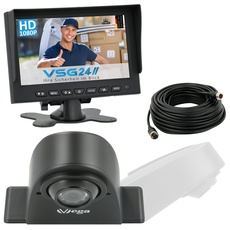 VSG24 Rückfahrkamera 7" HD Transporter-Set LOGISTIK inkl. Kamera, Monitor, Kabel - Wasserdicht Nachtsicht 12V-24V Einfache Montage | Robustes Rückfahrsystem für Auto Wohnwagen LKW Anhänger Wohnmobile