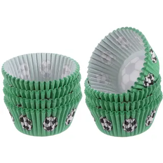 QUARKZMAN 200 Stück Cupcake-Förmchen Fußball Cupcake-Becher Standardgröße Muffins-Förmchen Papiere Backbecher Verpackungen Fettbeständig für Party Hochzeit Geburtstag