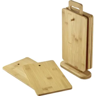 Westmark Frühstücksbrettchen Set – 6 Brettchen für Frühstück und Abendbrot, auch ideal als Schneidebretter oder Servierplatten – Bambus, 7-tlg.