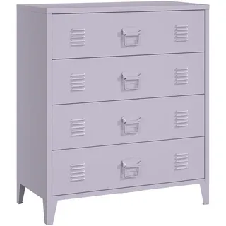 [en.casa] Hämeenlinna Schubladenschrank 80x92x40 Lila