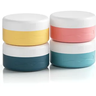 euqvunn Döschen Cremedosen zum Befüllen, BPA-freie Salbentiegel, TSA-zugelassene Creme Behälter 40 ml, Auslaufsichere Reiseflaschen set für Kosmetik, Gesicht, Körper, Handcreme (4 Stück)