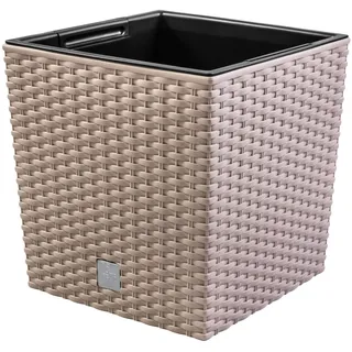 10 -Liter -Zeit Pot mit Eimer zu pflanzen in der Mocca -Farbe 22,3 x 22,3 x 22,8 cm.