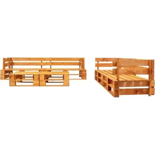 vidaXL 6-tlg. Garten-Lounge-Set aus Paletten Holz Honigbraun - Braun