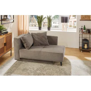 Jockenhöfer Recamiere Polyester mit Bettfunktion 1-Sitzer Taupe