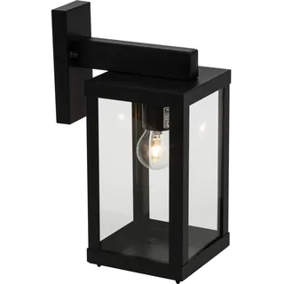 Brilliant Außenwandleuchte Glas, Metall, H: 35,5 cm, 1 Stk., schwarz