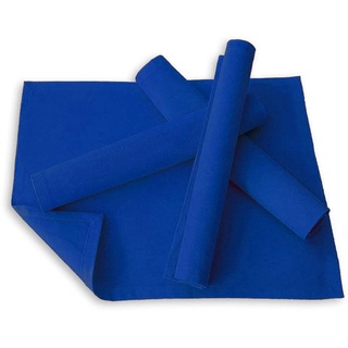 Lemos Home Platzset Tischset Platzdeckchen 4 Stück ca. 46 x 36 cm aus Baumwolle Viele Farben (Blau)