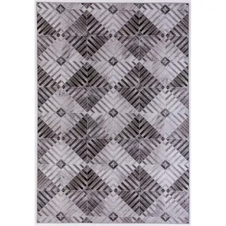 Gino Falcone Kurzflorteppich Serena 80x150 cm , Beige , Textil , Rauten , Rechteckig , 80x150 cm , für Fußbodenheizung geeignet , Teppiche und Böden, Teppiche