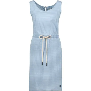 Sommerkleid ALIFE & KICKIN, Damen, Gr. L, Normalgrößen, blau (light denim), 100% Lyocell, Rundhals, Kleider Sommerkleid