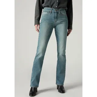 Bootcut-Jeans LEVI'S "315 Shaping Boot", Damen, Gr. 30, Länge 32, space odyssey, Denim/Jeans, Obermaterial: 80% Baumwolle, 19% Polyester, 1% Elasthan, lang, Jeans Bootcut-Jeans
