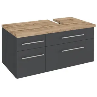 Held Held-Möbel Waschbeckenunterschrank Davos Dekor Grau