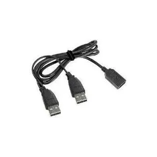 Gembird 0.9m 2x USB 2.0 A M/FM 0.9m USB A USB A Schwarz (CCP-USB22-AMAF-3) - Schwarz