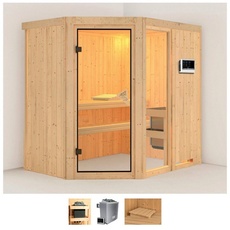 Bild von Sauna »Frigga 1«, (Set), 9-kW-Ofen mit externer Steuerung beige