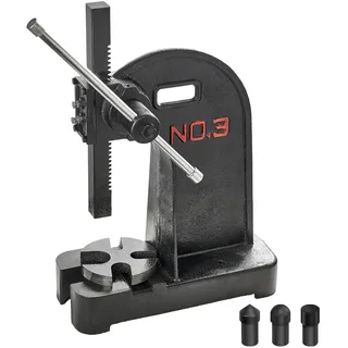 Vevor Dornpresse, 3 t Handhebelpresse, Manuelle Dornpresse Präzisions Handpresse, 310 mm Maximale Höhe, Manuelle Desktop-Stanzpresse aus Gusseisen, zum Stanzen, Biegen, Strecken, Formen