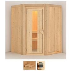 Bild Sauna »Liva«, (Set), ohne Ofen beige