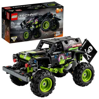LEGO 42118 Technic Monster Jam Grave Digger Truck - Gelände-Buggy 2-in-1 Set, Spielzeugauto mit Rückziehmotor für Jungen und Mädchen ab 7 Jahren - Grün