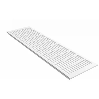 MS Beschläge Lüftungsgitter Stegblech Heizungsabdeckung Verkehrsweiß Lüftungsblech pulverbeschichtet (Länge 500mm)