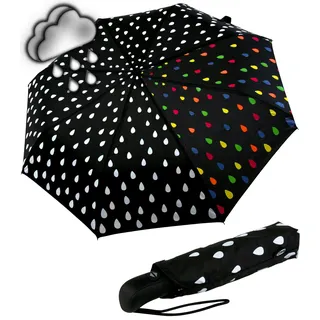 iX-brella first class Automatik Wetprint - Farbwechsel bei Nässe - Raindrops