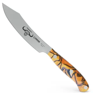 Giesser seit 1776 - Made in Germany - Spickmesser 10 cm Spicy Orange, PremiumCut Office No 1, Officemesser, Acryl, exotisch, rostfrei, deutsches Grillmesser scharf