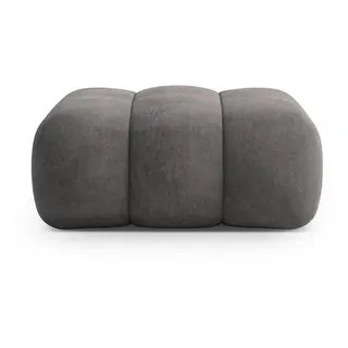 Cosmopolitan Design Pouf Koge aus Samt grau , Grau , Textil , 95x40x95 cm , Wohnzimmer, Sessel, Hocker & Hockerbänke, Poufs