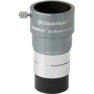 Celestron 93326 Omni Barlow-Linse, Silber, 2 x 1,25 Zoll