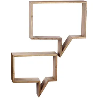 Wohnling Wandregalset 50 x 49 x 13 cm Braun