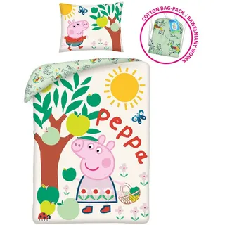 Peppa Pig Bettbezug Appelboom 140 x 200 cm Baumwolle - Grün