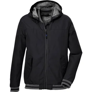 KILLTEC Jungen Funktionsjacke ist wasserdicht/Regenjacke mit Kapuze KOS 153 BYS JCKT, schwarz, 152, 43004-000