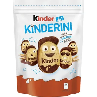 kinder kinderini 250g | Milch- & Kakao-Mürbekekse mit Gesichtern | Kekse mit 18 verschiedenen Gesichtsausdrücken, ideal für gemeinsame Familienmomente und zum Geschichtenerzählen