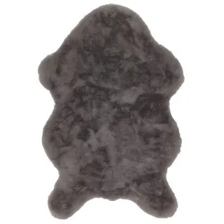 Schöner Wohnen Kunstfell , Grau , Textil , Tierform , 70x110 cm , für Fußbodenheizung geeignet, waschbar, pflegeleicht , Teppiche und Böden, Teppiche, Schaffelle & Kuhfelle