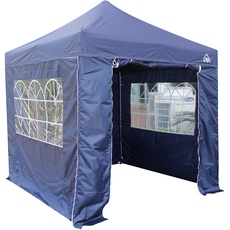 All Seasons Gazebos 2.5x2.5m vollständig wasserdichtes Faltpavillon mit 4 Seitenteilen - Marineblau