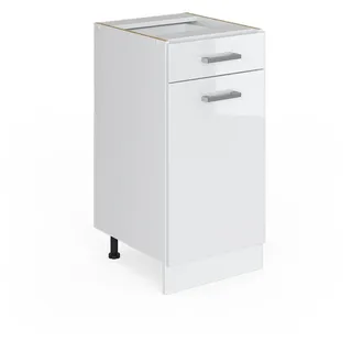 Vicco Schubladenschrank Küchenunterschrank R-Line 40 x 81,6 x 46 cm Weiß