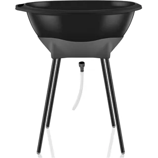 Babyjem Baby Badewanne mit Gestell Elegantes Babybadewanne Babywanne, Schwarz