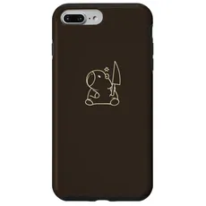 Hülle für iPhone 7 Plus/8 Plus Niedliche Capybara hält ein Messer