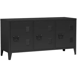 [en.casa] TV Möbel, Kotka mit 3 Türen Schwarz