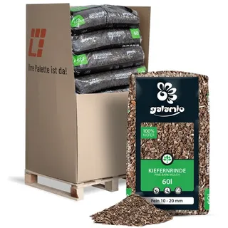 Galamio Rindenmulch Kiefer Fein 60l x 13 Sack 780l Palette Körnung 10 - 20 - 780 l