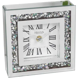Widdop and Co Widdop Hestia Kaminuhr mit Kristallrand, 15 cm