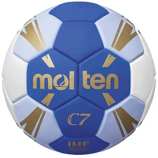 Molten Handball C7 Trainingsball blau/weiß/Gold 2, H2C3500-BW