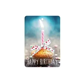 LUMA Geschenkanhänger mehrfarbig Happy Birthday mit Kerze, 10 St.