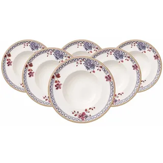 Villeroy & Boch Suppenteller »Suppenteller Artesano Provençal Lavendel ø 25,6 cm 6er Set bunt«, bunt