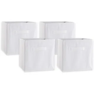 DII Aufbewahrungskorb aus Vlies, Polyester, stabil, Größe S (4), Weiß