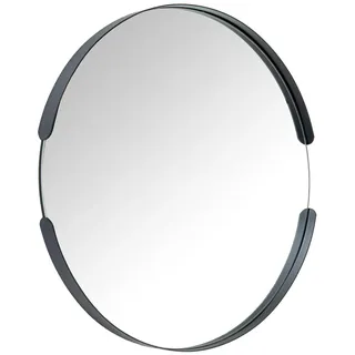 DRW 72171 Runder Wandspiegel aus Metall in Schwarz, 50 x 50 x 3,5 cm, Medidas: 50x50x3,5cm