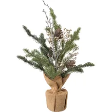 Creativ green Künstlicher Weihnachtsbaum »Weihnachtsdeko, künstlicher Christbaum, Tannenbaum«, mit Zapfen, Beeren und Deko-Ast, grün
