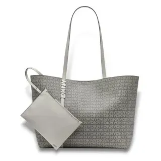 DKNY für Damen. R52A5G54 Avril Tote Tasche grau (OSFA), Lässig, PVC