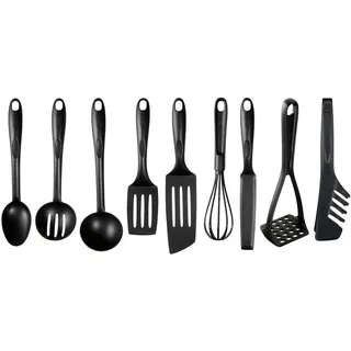 Tefal Kochbesteck Set 9 Zubehörteile Schwarz Kunststoff