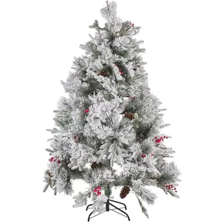 Beliani Weihnachtsbaum 180 cm Weiß