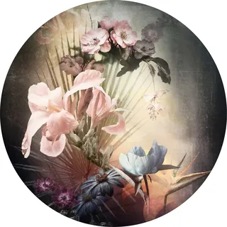 KOMAR "Flemish Flowers", Motiv bedruckt glatt, beige,rosa