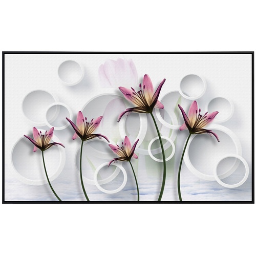 Bild von Infrarotheizung Muster mit Blumen«, Matt-Effekt - bunt