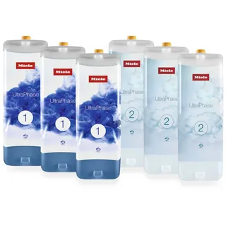 Miele Feinwaschmittel "Set 6x Miele UltraPhase" bestehend aus UltraPhase 1 und 2 – Halbjahresvorrat, transparent